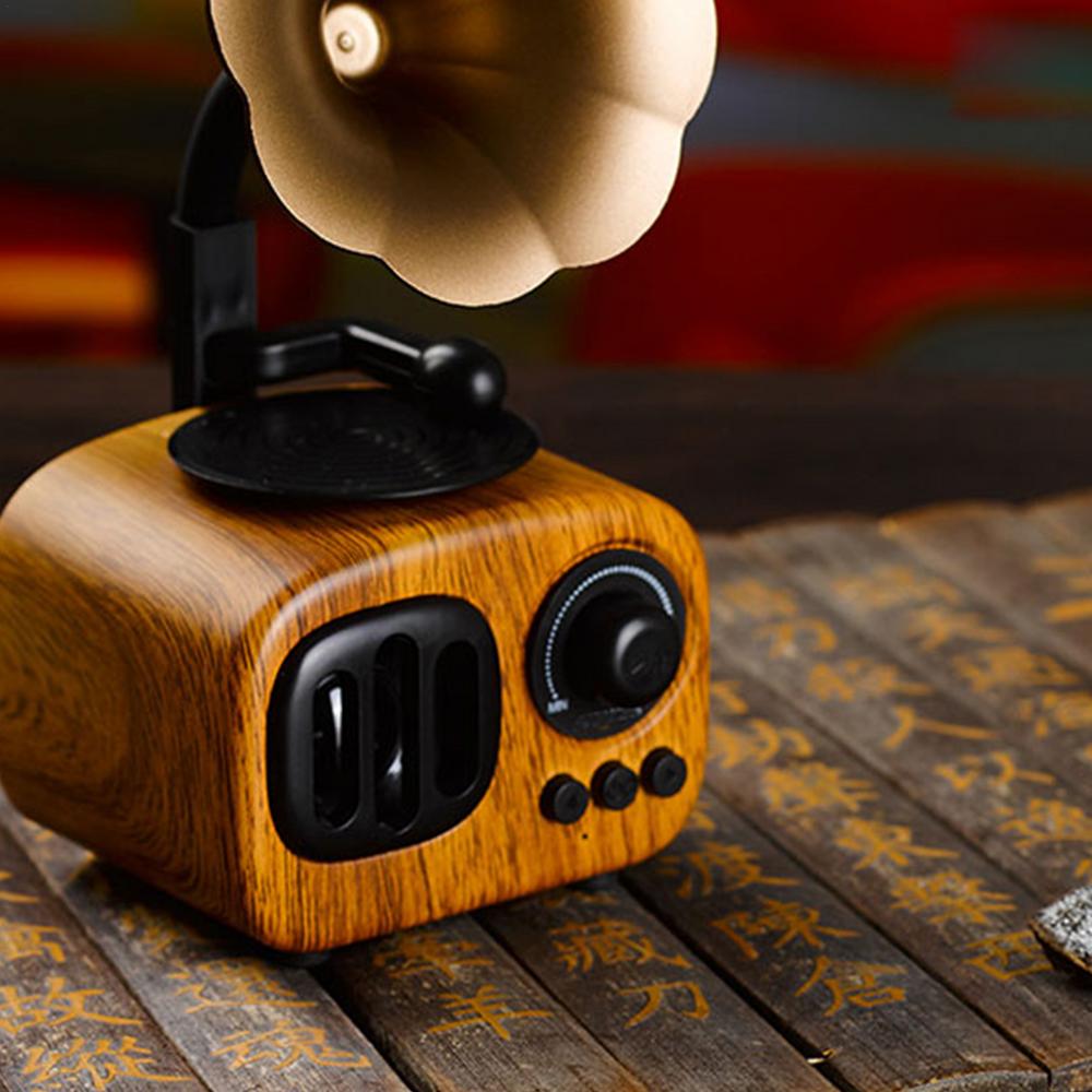 🎁Hot Sale 49% OFF⏳Vintage Wooden Gramophone Bluetooth Speaker
