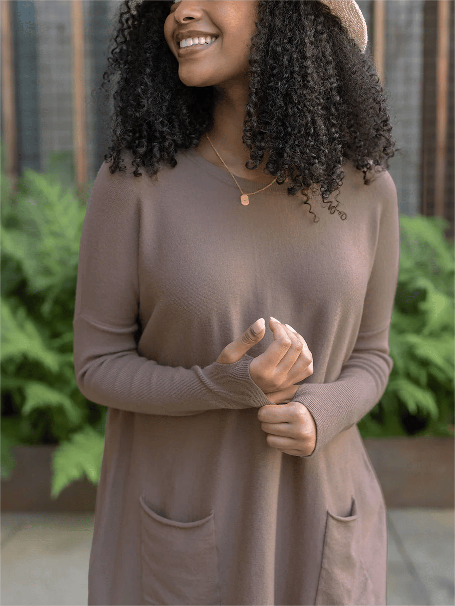 🎁Hot Sale 49% OFF⏳LONG SLEEVE THUMBHOLE SWEATER POCKET TUNIC