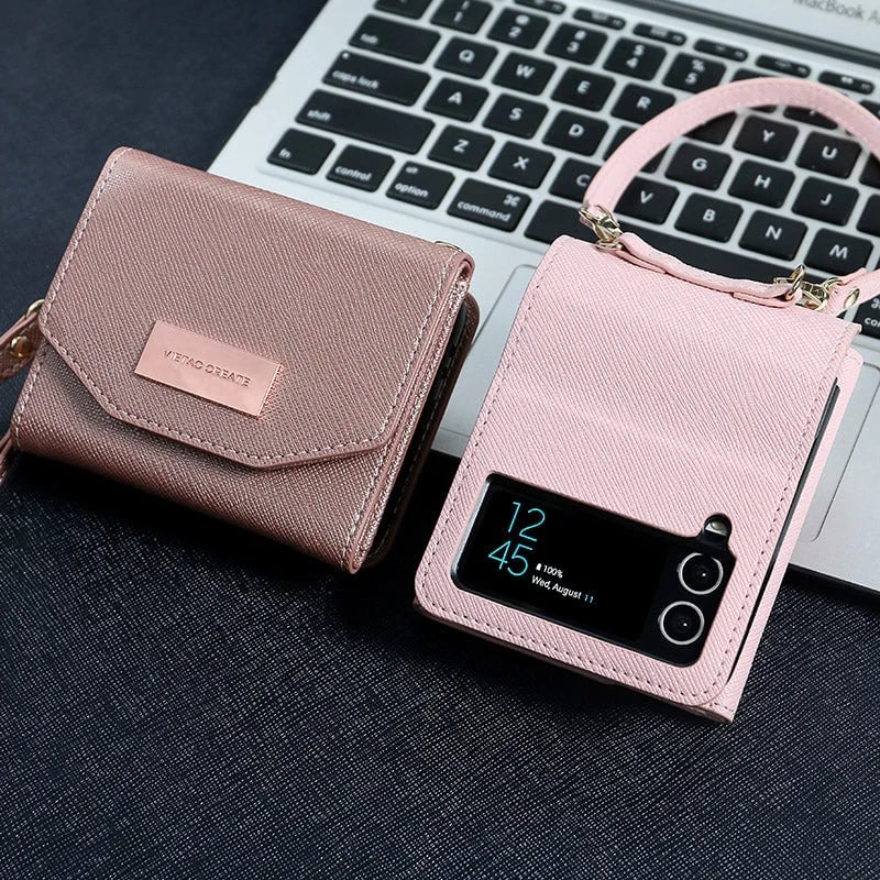 🎁New Year Sale 49% OFF⏳Travel Folding Wallet Case Leather Card Holder Cover for Samsung Flip3 5G/ Flip4