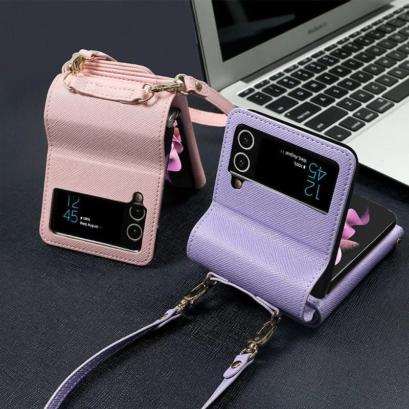 🎁New Year Sale 49% OFF⏳Travel Folding Wallet Case Leather Card Holder Cover for Samsung Flip3 5G/ Flip4