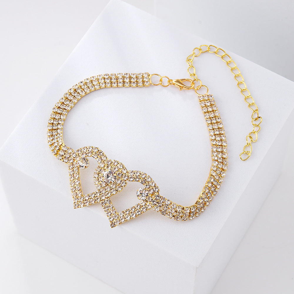 Buy 2 Get 15%💖Heart X Heart Ankle Bracelet🌟FREE SHIPPING - newbeew