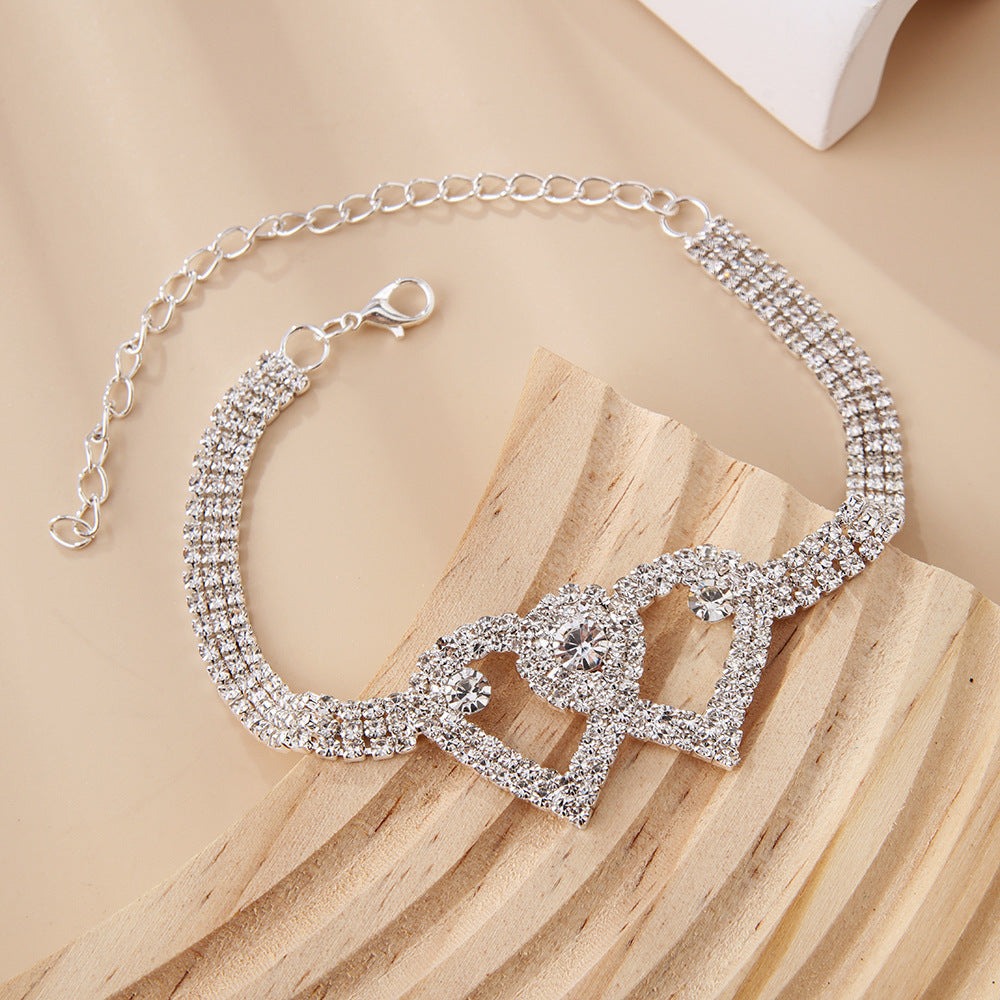 Buy 2 Get 15%💖Heart X Heart Ankle Bracelet🌟FREE SHIPPING - newbeew