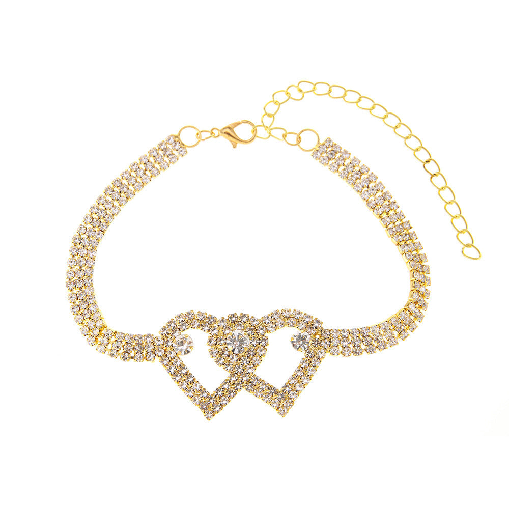 Buy 2 Get 15%💖Heart X Heart Ankle Bracelet🌟FREE SHIPPING - newbeew