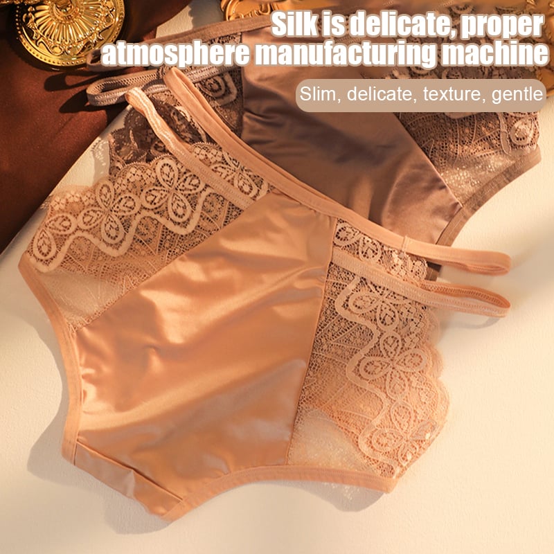 🎁Hot Sale 49% OFF⏳Buy 1 Free 1🔥Sexy Seamless Double Strap Lace Silk Care Panties