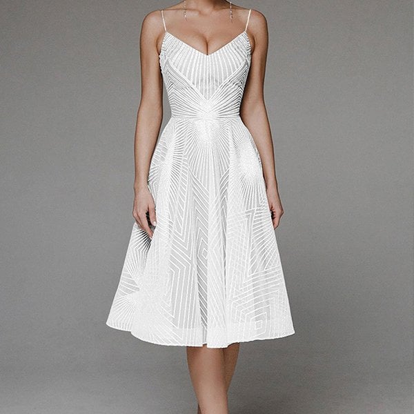 🎁Hot Sale 49% OFF⏳Fashion V-neck Sling A-line dress