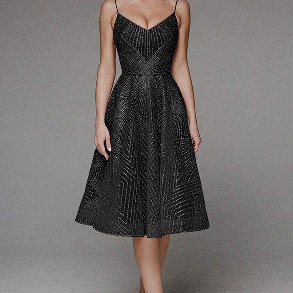 🎁Hot Sale 49% OFF⏳Fashion V-neck Sling A-line dress