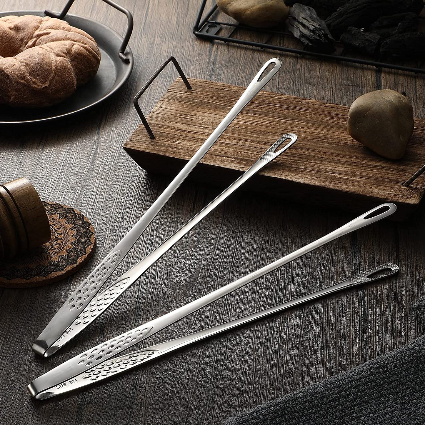 🎁Christmas 49% OFF⏳Stainless Steel Grill Tongs - newbeew