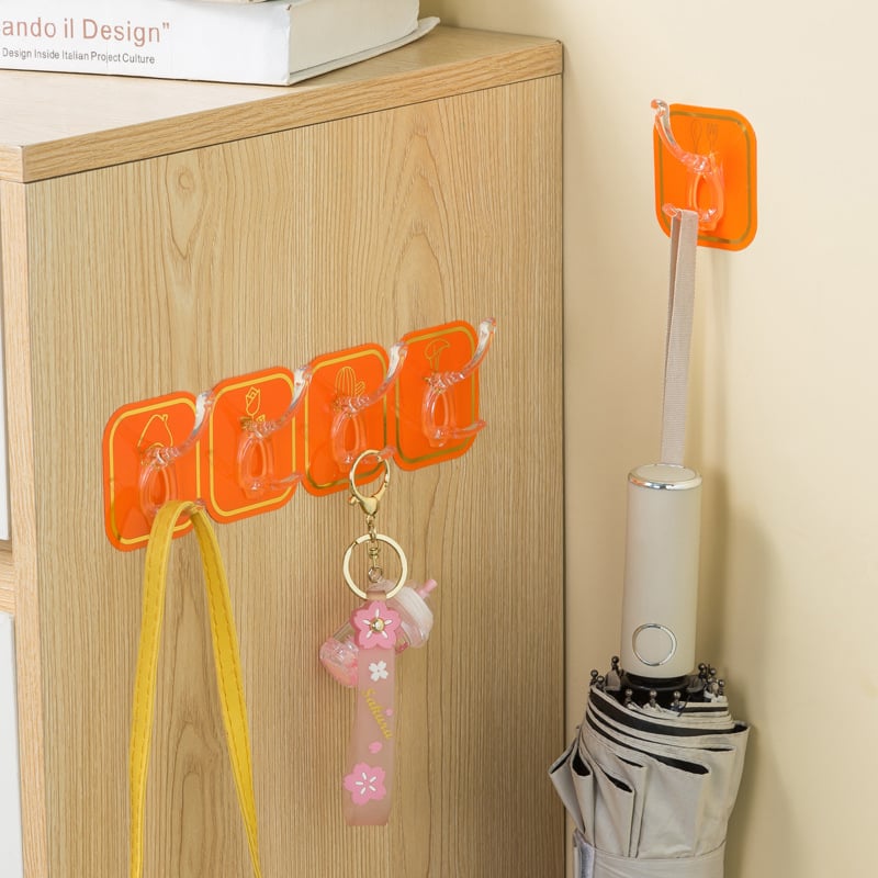 🎁Hot Sale 49% OFF⏳MULTIFUNCTIONAL TRANSPARENT 6 HOOKS