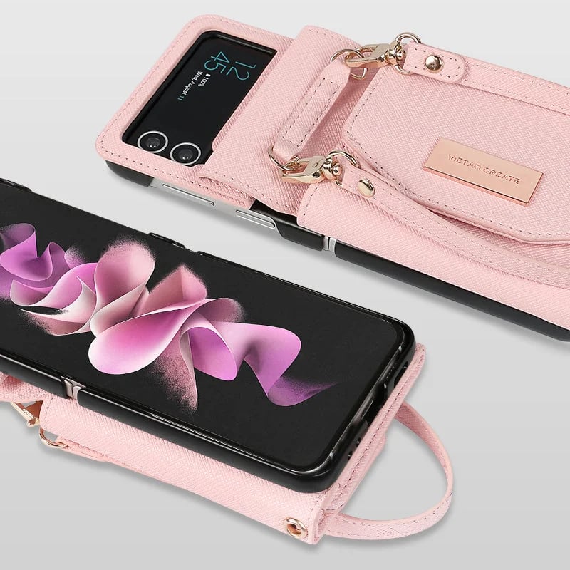 🎁New Year Sale 49% OFF⏳Travel Folding Wallet Case Leather Card Holder Cover for Samsung Flip3 5G/ Flip4