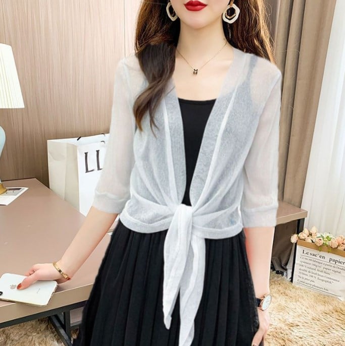 🎁New Year Sale 49% OFF⏳2024 New Pearl Ice Silk Sunscreen Thin Shawl Versatile