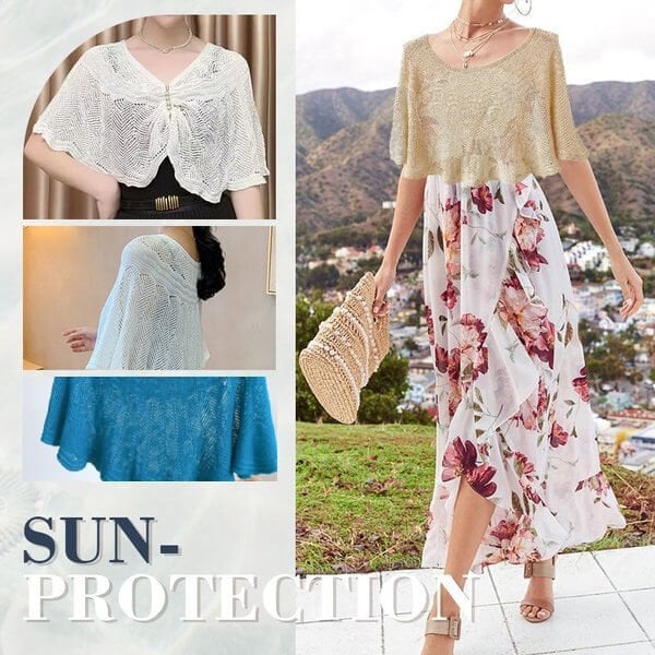 🎁Clearance Sale 49% OFF⏳Knitted Sun-proof Shawl🔥Free 1pc Gift Pearl Clip
