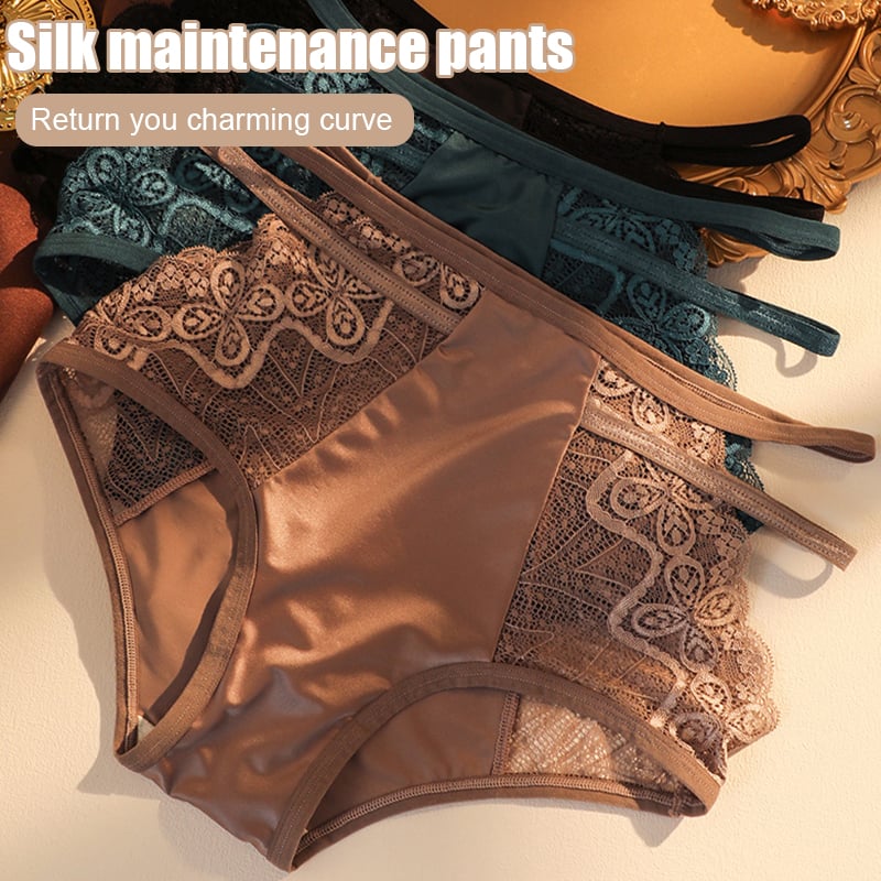 🎁Hot Sale 49% OFF⏳Buy 1 Free 1🔥Sexy Seamless Double Strap Lace Silk Care Panties