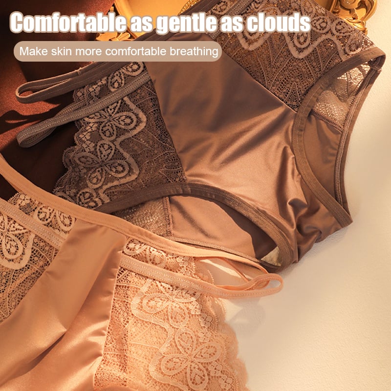 🎁Hot Sale 49% OFF⏳Buy 1 Free 1🔥Sexy Seamless Double Strap Lace Silk Care Panties