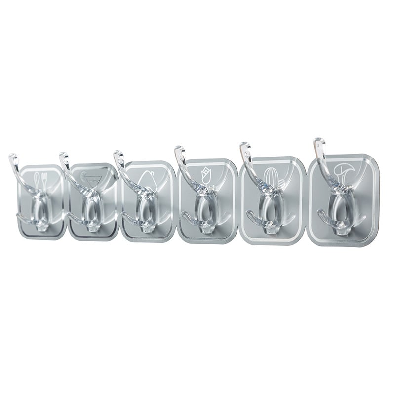 🎁Hot Sale 49% OFF⏳MULTIFUNCTIONAL TRANSPARENT 6 HOOKS