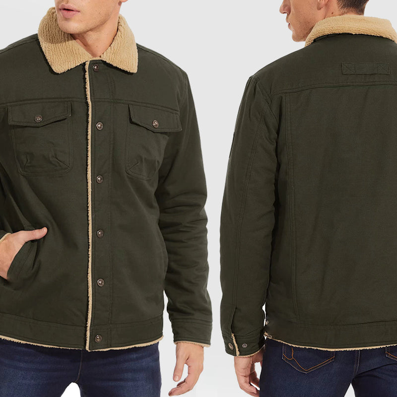 🎁New Year Sale 40% OFF⏳Men's Retro Western Winter Fleece Jacket