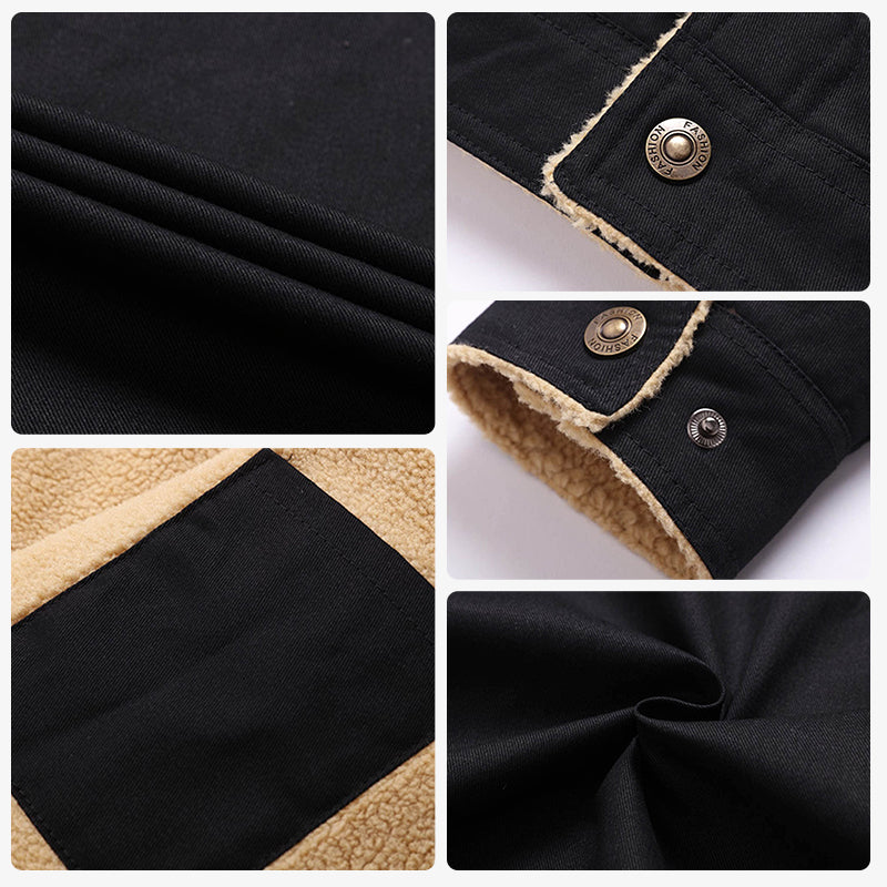 🎁New Year Sale 40% OFF⏳Men's Retro Western Winter Fleece Jacket