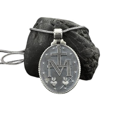 🎁New Year Sale 49% OFF⏳Pure Tin Miraculous Medal Virgin Mary Necklace