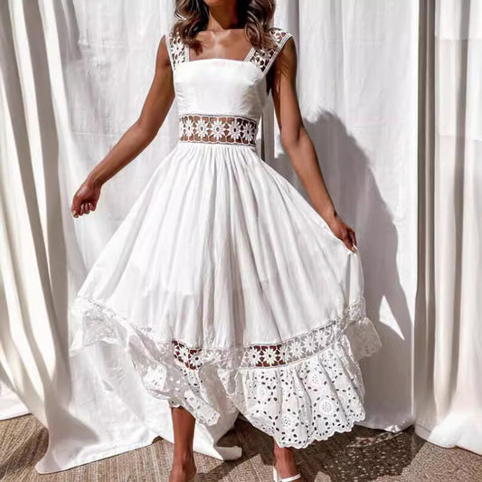 🎁Limited time 40% OFF⏳Women's Hollow Out Lace Sleeveless Sundresses