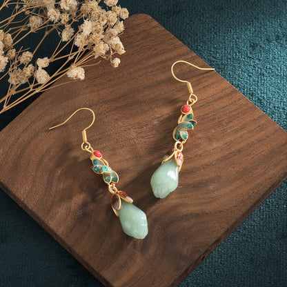 🔥Hot Sale🔥Ancient Crafted Hetian Jade Earrings - newbeew