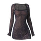 🎁New Year Sale 49% OFF⏳Women's Sequins Hot Diamonds Sexy Semi-See-Through Dresses