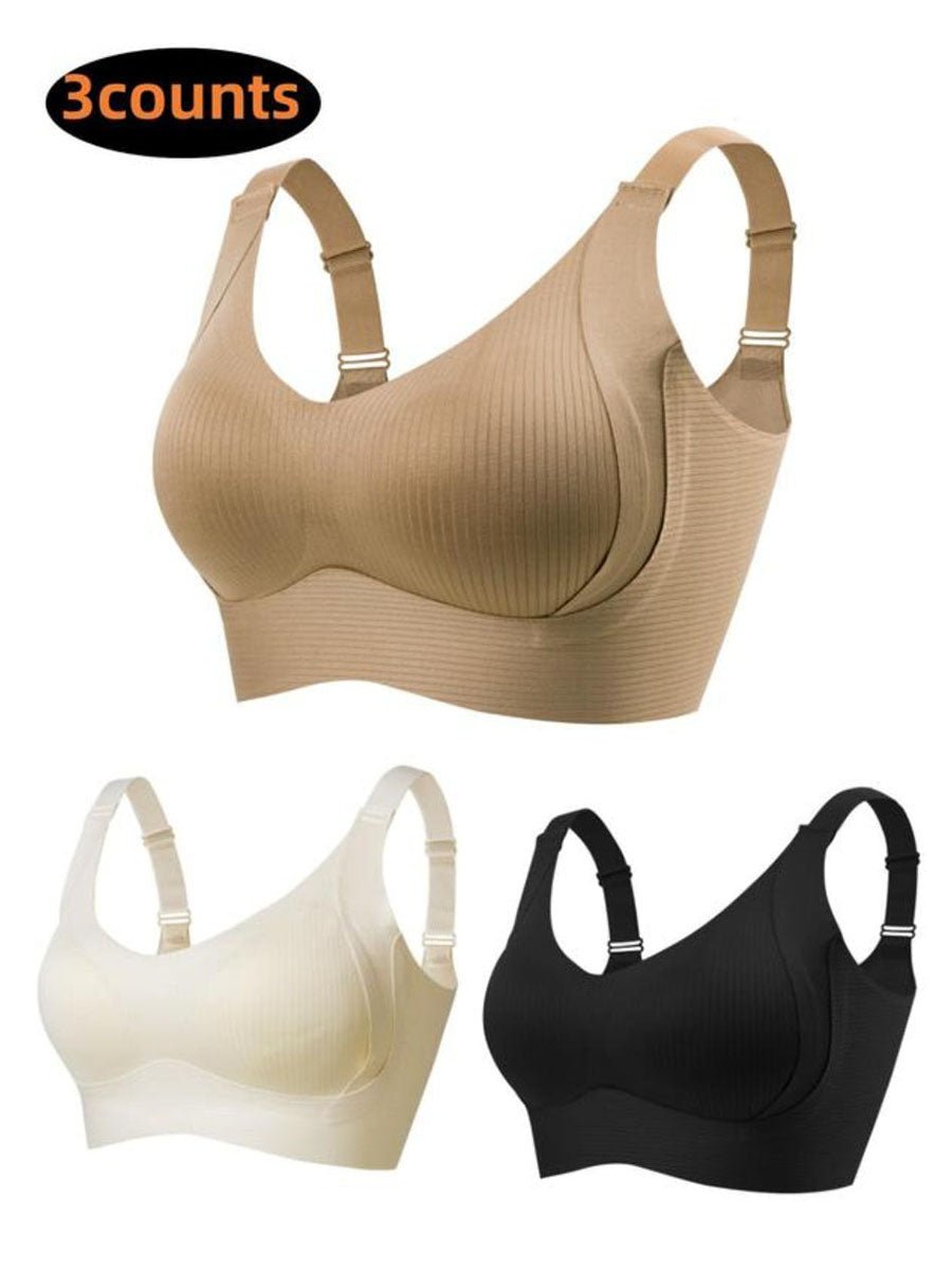 🎁2026 HOT SALE 50% Off💕Subtle Striped Seamless Bra with W-Support – Comfort & Style!
