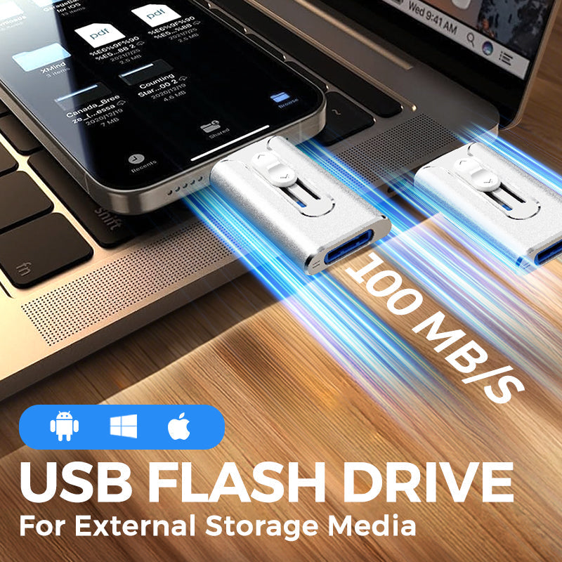 💾 LIMITED-TIME 50% OFF! 📱 4-in-1 Flash Drive for iPhone Android PC – Fast Photo Transfer, Free Up Phone Storage ⚡
