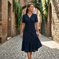 🌞💃Women's Button-Up V-Neck Short Sleeve Midi Dress