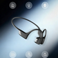 High Quality Headphones - Open Ear Earphones with Bone Conduction Tech, Sweat-Resistant Sports Headset for Workouts, Deep Bass Audio & Smart Mic