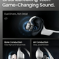 High Quality Headphones - Open Ear Earphones with Bone Conduction Tech, Sweat-Resistant Sports Headset for Workouts, Deep Bass Audio & Smart Mic