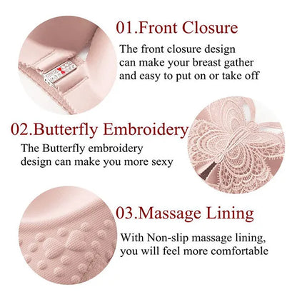🎁Hot Sale 49% OFF⏳Butterfly Embroidery Wirefree Bra