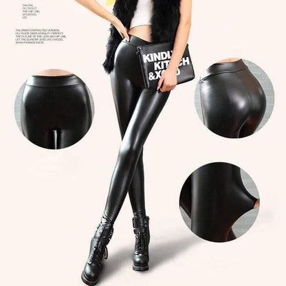 🔥FREE SHIPPING👖faux leather leggings (fleece inside) - newbeew