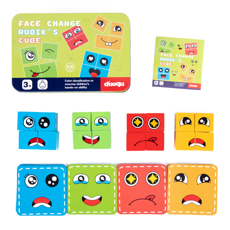 ✨ 5D Puzzle Educational Faces Changing Game - Interactive Family Activity with Rotating Expressions for Creative Learning 👨‍👩‍👧‍👦🔁