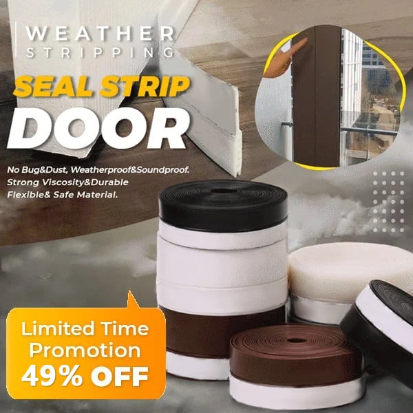 16.4Ft Door Weather Stripping, (1.38in Width) Weather Stripping Door Draft Stopper Adhesive Seal Strip Anti Draft Insulation Tape for Doors Windows and Shower Doors