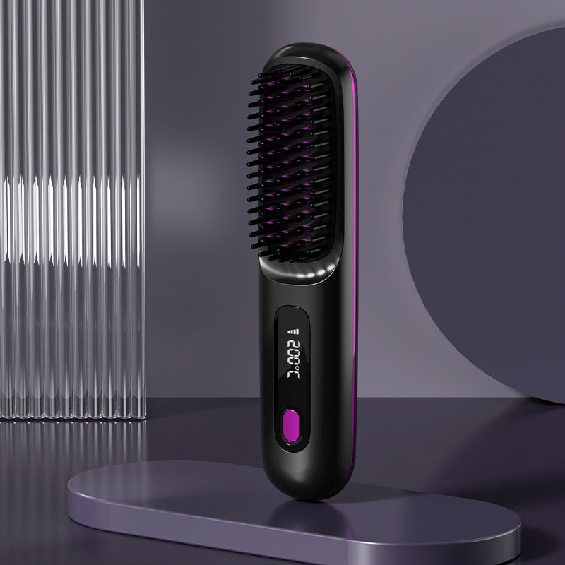 ⏳Time-Limited Special⏰Wireless Ceramic Hair Straightening Comb – Fast Heating, Anti-Frizz & Tangle-Free Design ✨
