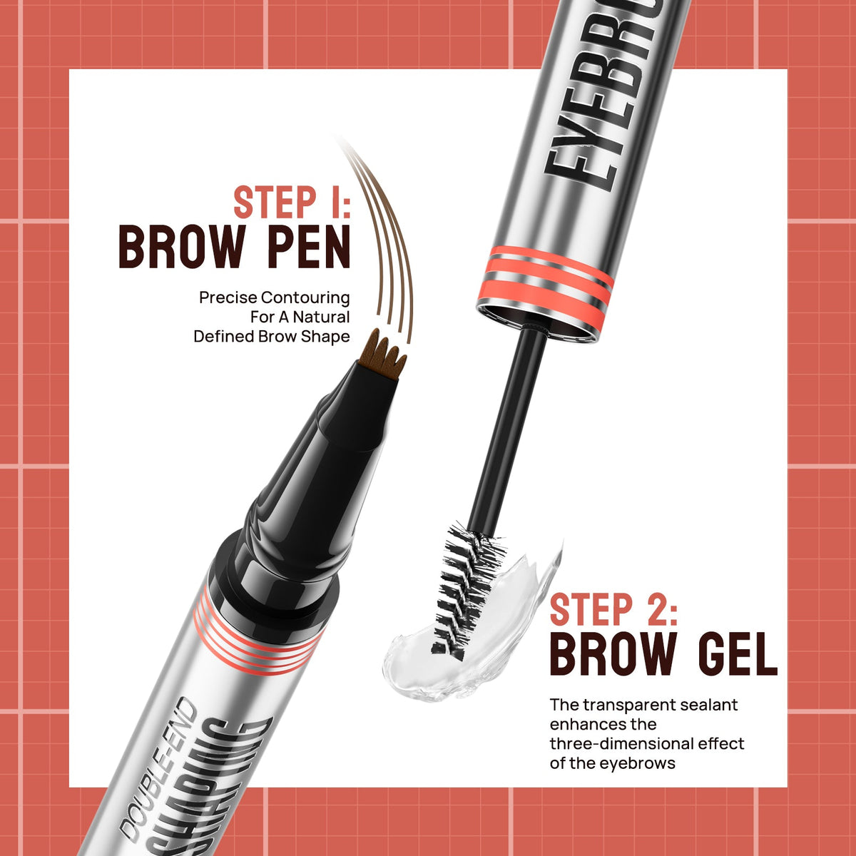 🔥2-in-1 Brow Pen and Sealing Brow Gel for Real Fuller Eyebrows🥳