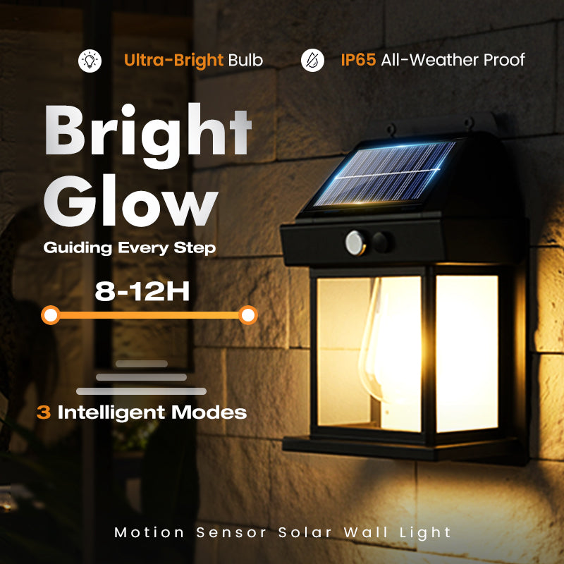🎁 50% OFF! 💡 SOLAR WALL LIGHT - Motion Sensor & Weatherproof 🌟🛒