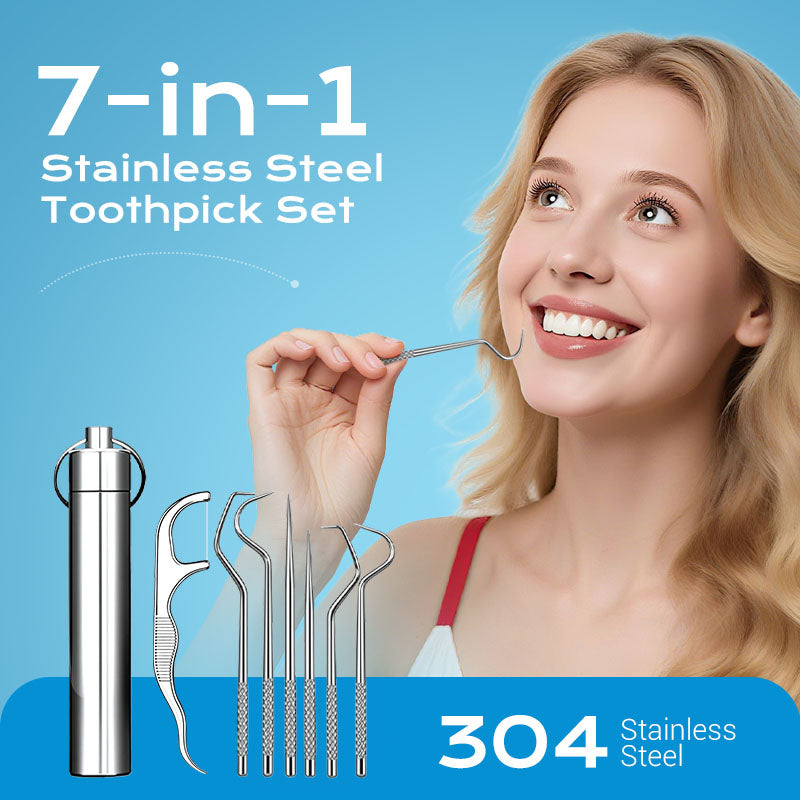 🎉 Limited-Time Offer! 🦷 Stainless Steel Toothpick Set – 0.1mm Ultra-Fine Tip for Precise Cleaning, Reusable & Portable ✨