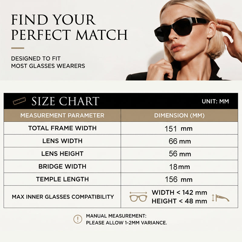 🔥 50% OFF · Large Sunglasses to Wear Over Glasses for Women ✨