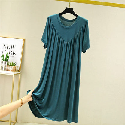 🎁Hot Sale 40% OFF⏳Super Soft Comfortable Short Sleeve Loose Pajama Dress