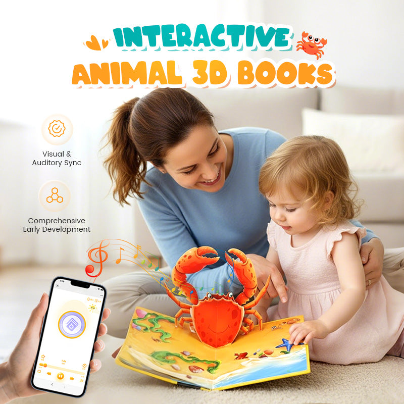 ✨【Kids' Interactive Animal-Themed 3D Pop-Up Books】✨