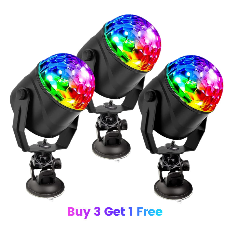 ✨ Colorful Rotating Magic Disco Ball Light