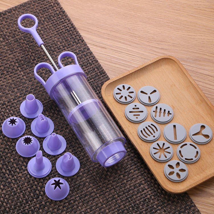 📢📢40% OFF !!⏰️ Stainless Steel Cake Decorating Gun Kit – 18-Piece Piping Set, Fill & Decorate with Ease, BPA-Free 🍪
