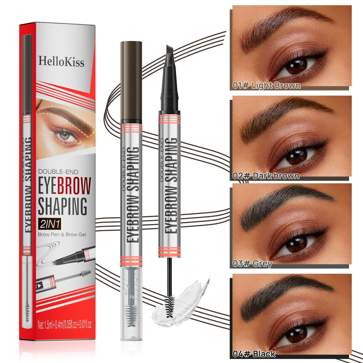 🔥2-in-1 Brow Pen and Sealing Brow Gel for Real Fuller Eyebrows🥳