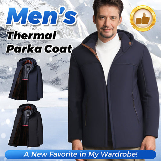 🔥Warm Gift🔥2025 Men’s Thermal Thick Hooded Parka Coat 1.0