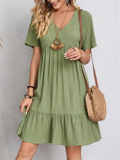 🎁Hot Sale 40% OFF⏳Retro V-neck Loose Casual Dress