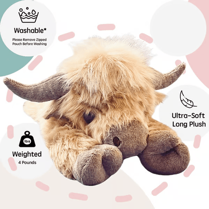 🎁Christmas Gift Toy🐂🎉Cute Cartoon Highland Cow Cuddly Toy