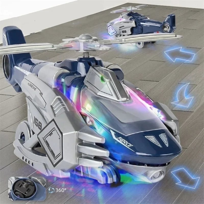 🦖🚁 LED Transforming Dinosaur Helicopter Toy