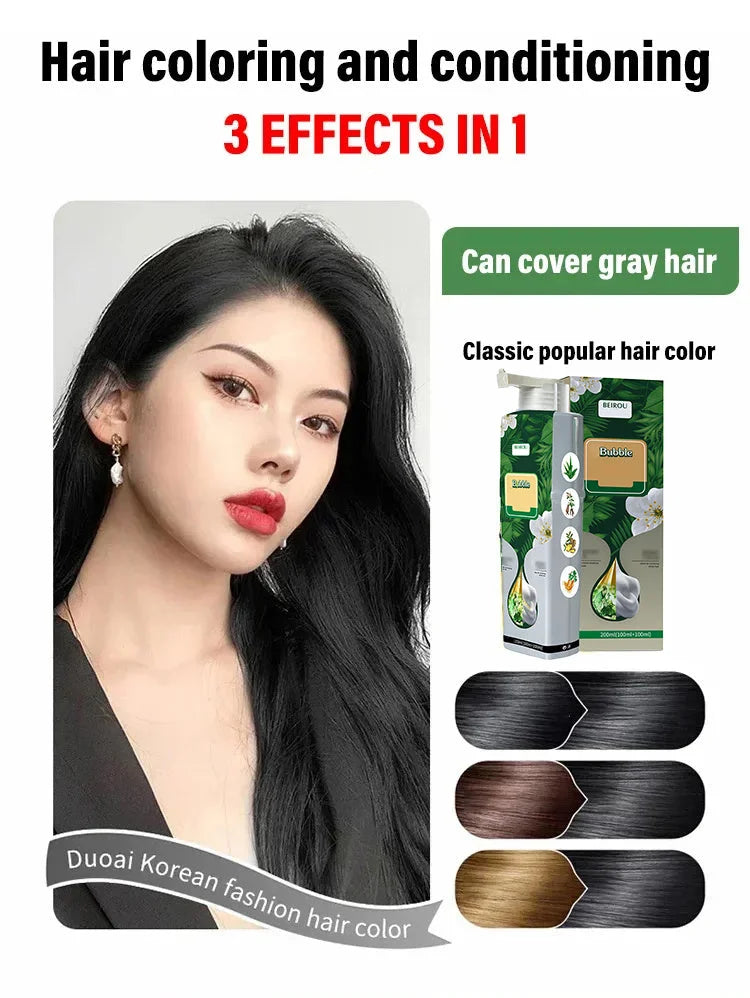 🔥Pure Plant Extract For Grey Hair Color Bubble Dye - newbeew