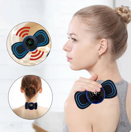 Portable Massager with 8 Modes and LCD Screen - Mini Muscle Stimulator for Pain Relief