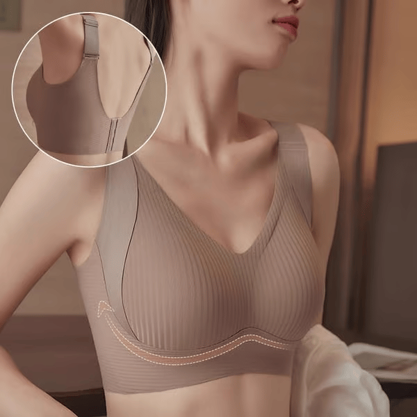 🎁2026 HOT SALE 50% Off💕Subtle Striped Seamless Bra with W-Support – Comfort & Style!